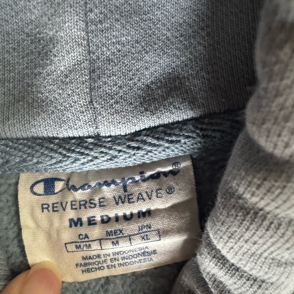 Champion Men's Steel Blue Hoodie - Picture 4 of 5